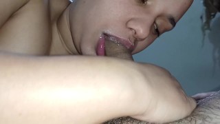smeared blowjob with a lot of creampie, she loves to fuck until she receives a lot of milk