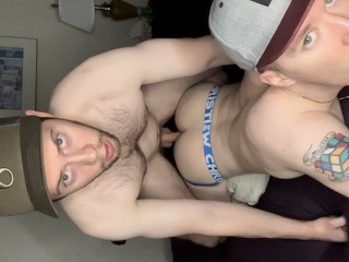 Pounding Twink Friend's Boi Pussy with Cum