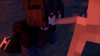 Minecraft Skeleton recieve a wonderfull BlowJob - Minecraft Jenny Porn