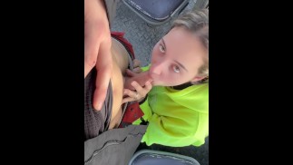 I suck a stranger on a chairlift and he fills my mouth