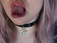 ASMR 💦 Lens Licking👅 with Saliva, Mouth Sounds, Cleaning Your Face with My Tongue, Kisses