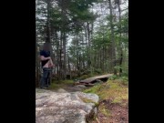 Preview 5 of Jerking off on public hiking trail