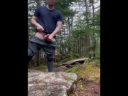 Preview 6 of Jerking off on public hiking trail