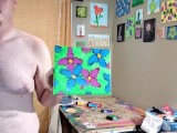 Dong Ross Presents: Let's Paint With Our Peens! (Episode 01: Blue and Pink Flowers)