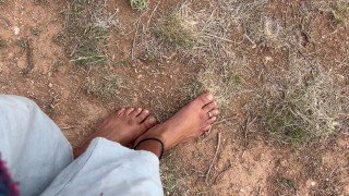 Super Sexy Bare Feet Walking in Flip Flops