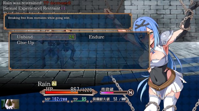 Watch Bondage Video:Nightmare knight - Blue hair paladin bdsm battle