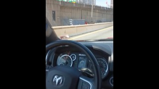 SEXY EBONY GIVING SLOPPY HEAD WHILE DRIVING TO NICKI MINAJ CONCERT NEW YORK CITY (OF:LIFE.ENT)