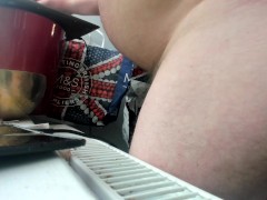 teasing with my big belly and bum