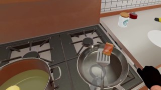 Koken met een stijve (Cooking sim gameplay)