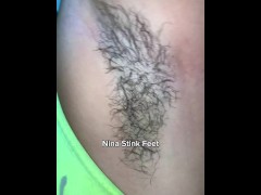 Hairy Armpits Fetish! Sweaty Armpit after Workout.