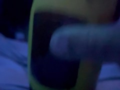 Moaning and cumming hard with new toy