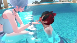 VIPSluts - Milf coreana sexy mostra Cute femboy um bom tempo na piscina