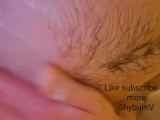 Straight man masturbating my soapy small dick shower tease 😉💦