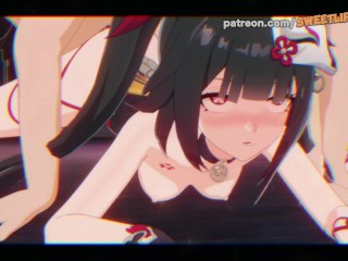 Honkai Impact - in the Ass and in Pussy! can she Handle It?