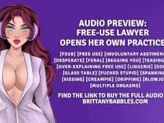 Audio Preview: Free-Use Lawyer Opens Her Own Practice