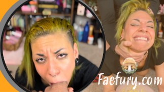 Crazy Whore Begs for Face Fuck and Cum - Fae Fury