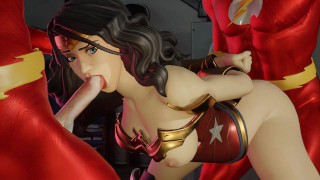 Wonder Woman Speed Fuck by 2x Flash
