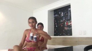 Latinas escape from the university to fuck in a motel