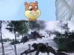 Sandy from SpongeBob destroy an entire army
