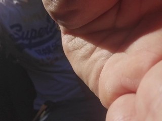 Stroking / Jacking / Jerking my Cock to Porn in a Public Car Park