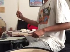 parents moaning in the other room while i'm playing drums 44