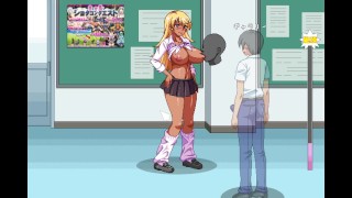 [Hentai Game Miss Kyoko wants to get done! Pixel animation erotic game.
