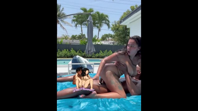 Sexy Miami Hoe Fucks & Suprise Neighbor with a Rim Job
