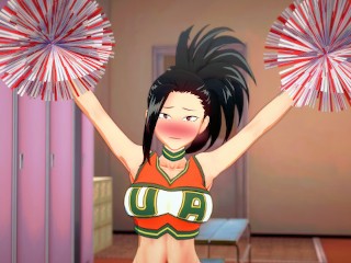 Cheerleader Yaoyorozu's Locker Room Surprise