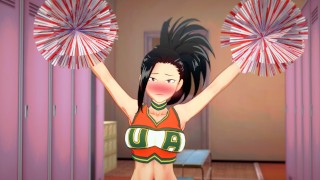 Cheerleader Yaoyorozu's Locker Surprise