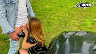 Трахнул жену друга на капоте своего автомобиля возле ее дома