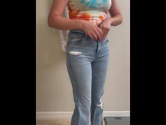 Sexy teen getting dressed before tinder date 16/16