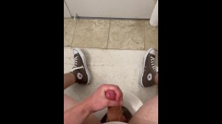 Jerking My Huge Thick Cock to Moaning Cumshot Orgasm w/ Converse Sneakers BWC Big Dick College Fuck