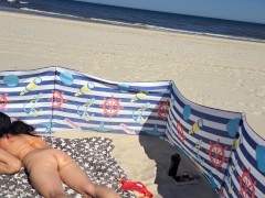 Horny stepsister fucked by the sea, we were not alone. Holiday fuck Laluna-Love