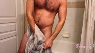 Soapy shower and jerk off after 3 slow days of not touching my self