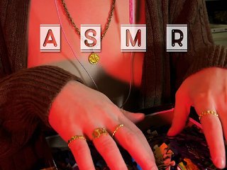ASMR with my perky tits out ❤️ Tapping & puzzle rummaging sounds (no talking)
