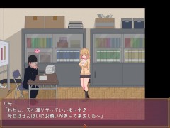 【ビッチライフ(体験版)実況】金髪巨乳ギャルドットアニメーションエロゲー。お願いしたら手コキやセックスさせてくれる。 - Screenshot 11 of 16 - エロゲ実況