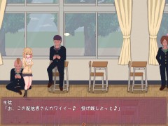 【ビッチライフ(体験版)実況】金髪巨乳ギャルドットアニメーションエロゲー。お願いしたら手コキやセックスさせてくれる。 - Screenshot 8 of 16 - Hentai Anime