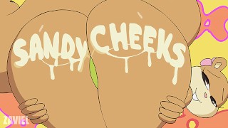 Sandy Cheeks geneukt in alle gaten Cartoon Hentai