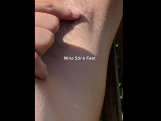 Sweaty and Hairy Armpits Fetish! Sniffing my Stinky Armpits