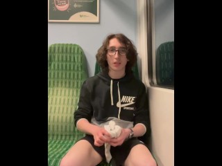 Twink Shows off Feet on Train