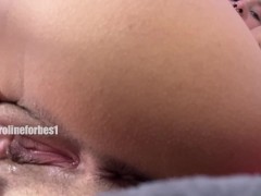 Tiny big ass masturbates up close with her perfect pussy. Caroline Forbes