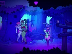 Tales of the Moon Episode 2 part 2, futanari orc fucked an elf standing, gangbang with goblins !