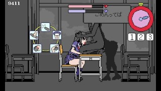 [Hentai Spel Een man die de tijd kan stoppen. Erotisch spel met pixelanimatie.