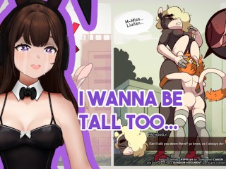 Bunny Vtuber Hentai React: Talking to Tall People