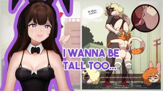 Bunny Vtuber Hentai React: Talking to tall people