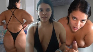 Fucked a curvy stranger on vacation and ended up on her natural tits