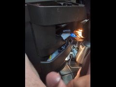 Wanking in a truck cab