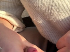 Risky public - Hand- and Blowjob at a viewing point