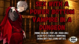 Sesso con un vampiro Power Bottom in un dungeon | Maschio Gemiti Audio