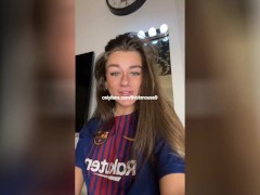 FC BARCELONA FAN SHOWING PUSSY ON TIKTOK